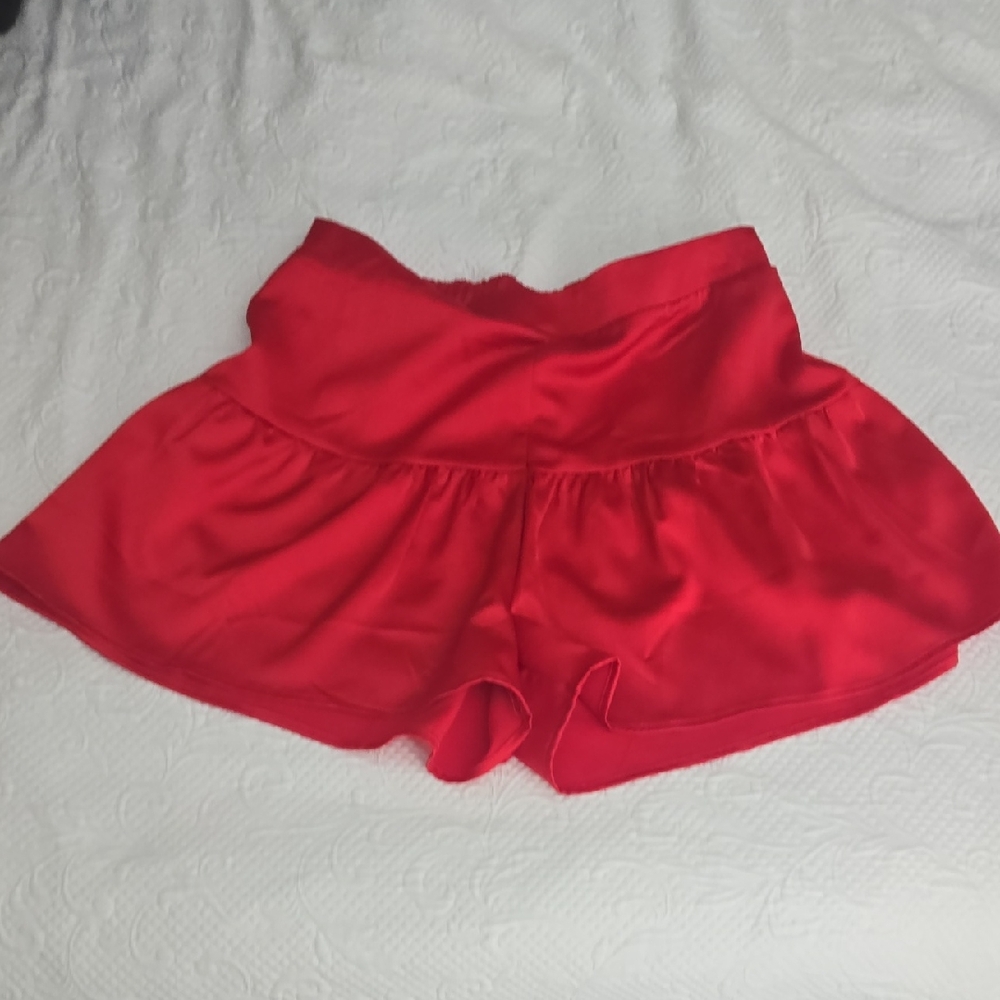 Glam Red High Waist Shorts